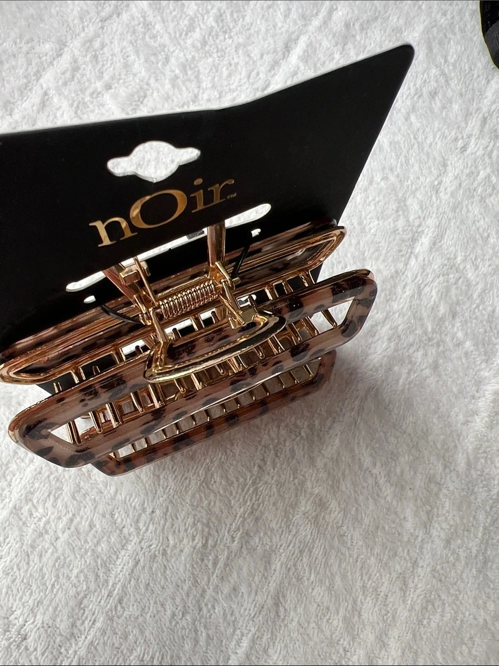 Noir Rectangle Metal Hair Clips